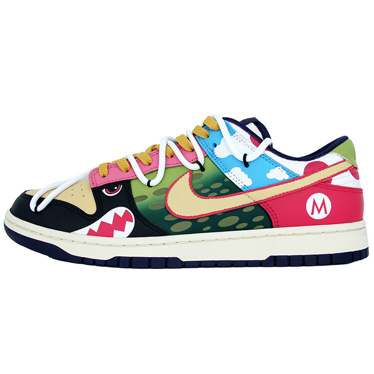 

Кроссовки Nike Dunk Skateboarding Shoes Men Low-top White/Black/Red, красный
