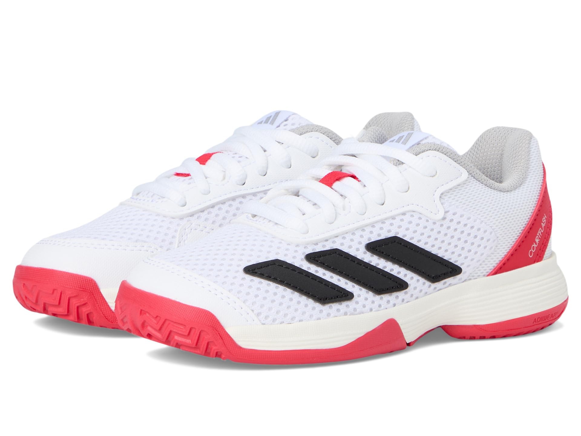 

Кроссовки Adidas Kids Courtflash Tennis Shoes, White/Black/Lucid Red