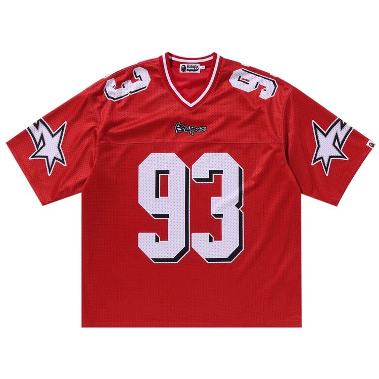 

Футболка BAPE Football Relaxed Fit Tee, красный