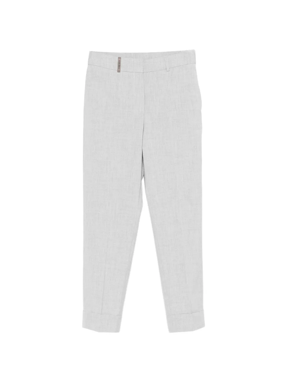 

Брюки строгого кроя с манжетами Peserico, серый