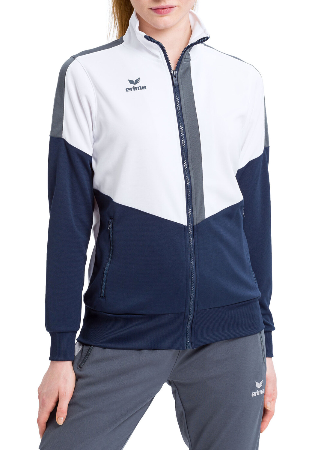 

Спортивная куртка erima Squad Worker Jacke, цвет weiss/new navy/slate grey