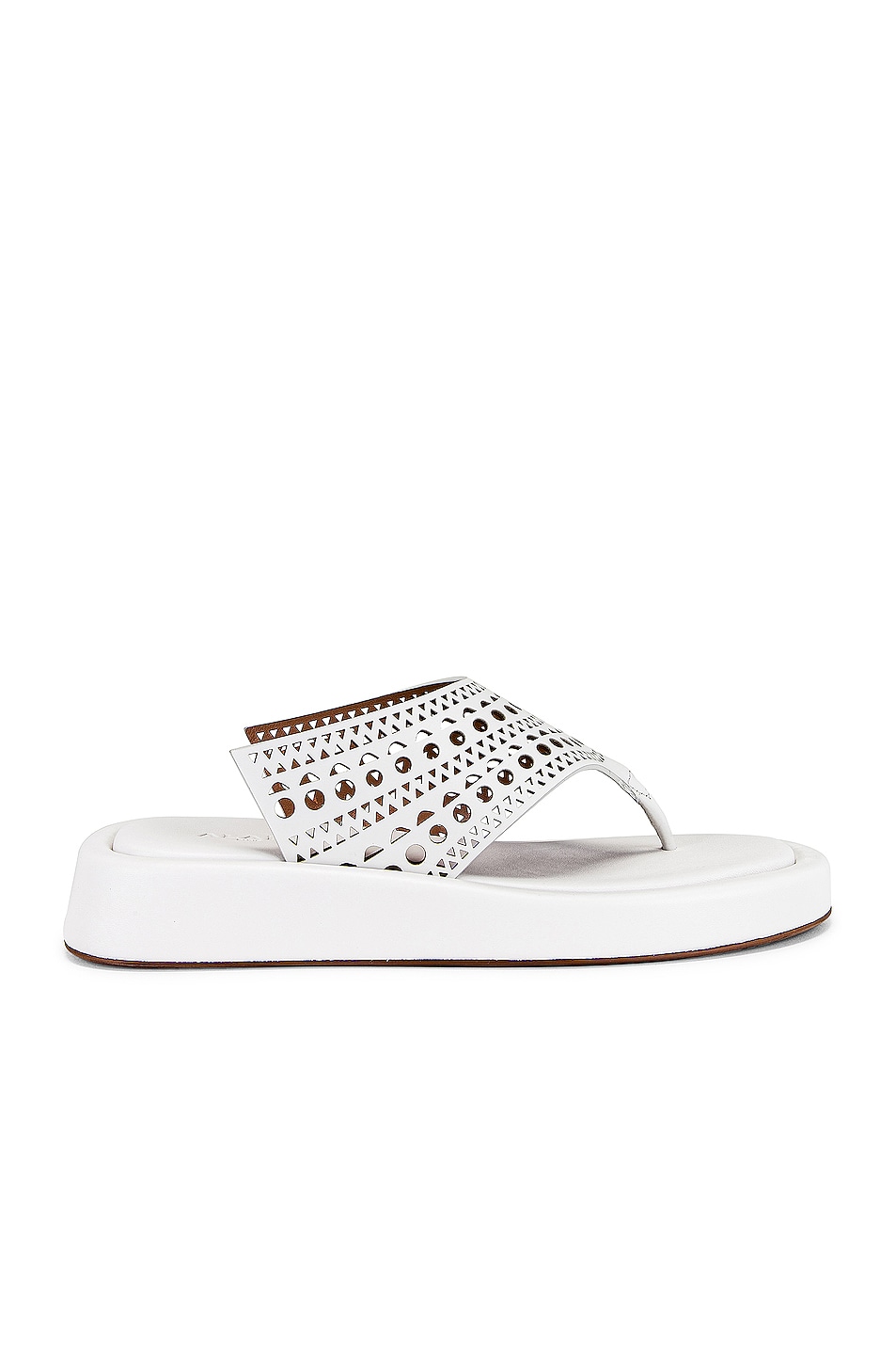 

Сандалии Alaïa Vienne Thong Platform, цвет Blanc Casse