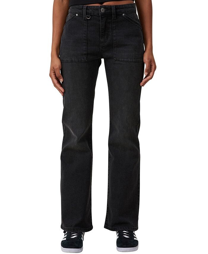 

Женские расклешенные джинсы-бутлеги стрейч COTTON ON, цвет Black Pep, Utility