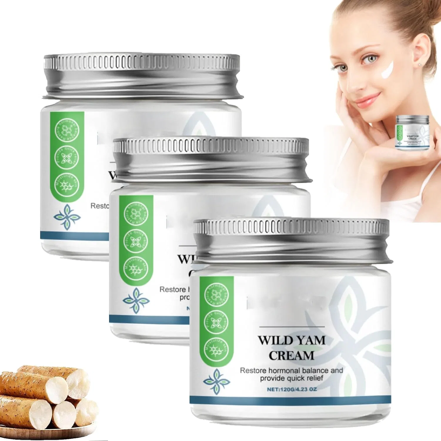 Крем для лица Vokkrv — Органический для женщин с диким ямсом ( .) , 3Pc