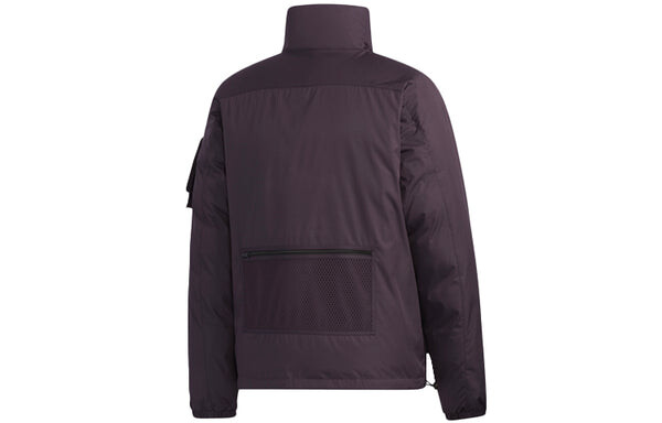 Пуховик adidas originals Premium Jkt 1 Stay Warm Woven Reversible Cargo Stand Collar Sports Down Jacket Purple, фиолетовый — фото 2