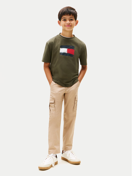 Футболка regular fit Flag Archive KB0KB10111 Tommy Hilfiger, зеленый — фото 2
