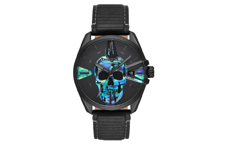 

DIESEL Часы Wrist Watch Quartz Movement Leather Watch Bands 44mm Black Dial Men's Watch DZ1973, Black Dial