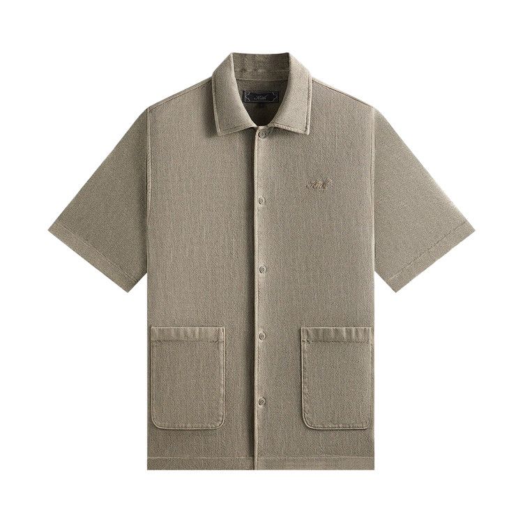 

Рубашка Kith Soft Woven Short-Sleeve Boxy Collared Overshirt, Astro