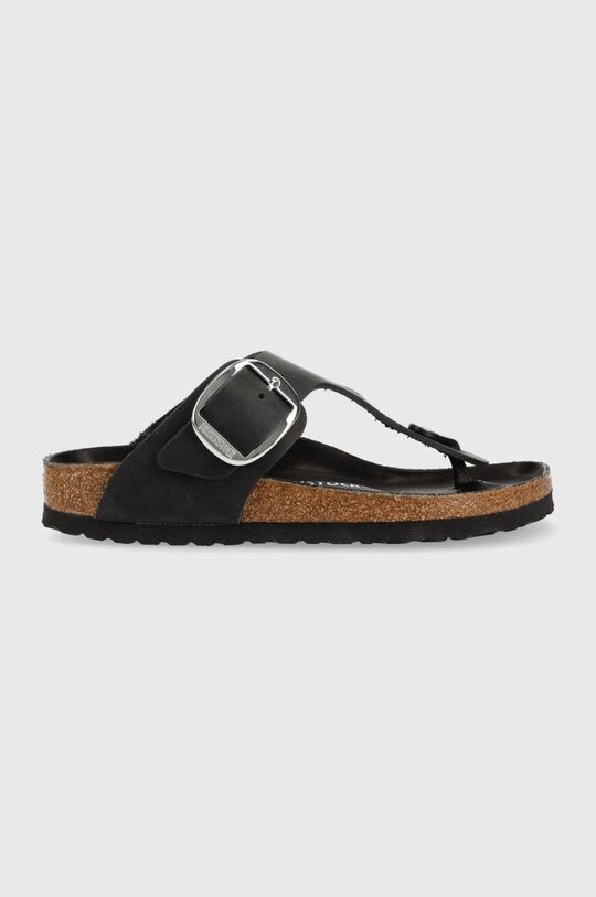

Замшевые шлепанцы Gizeh с большой пряжкой Birkenstock, черный