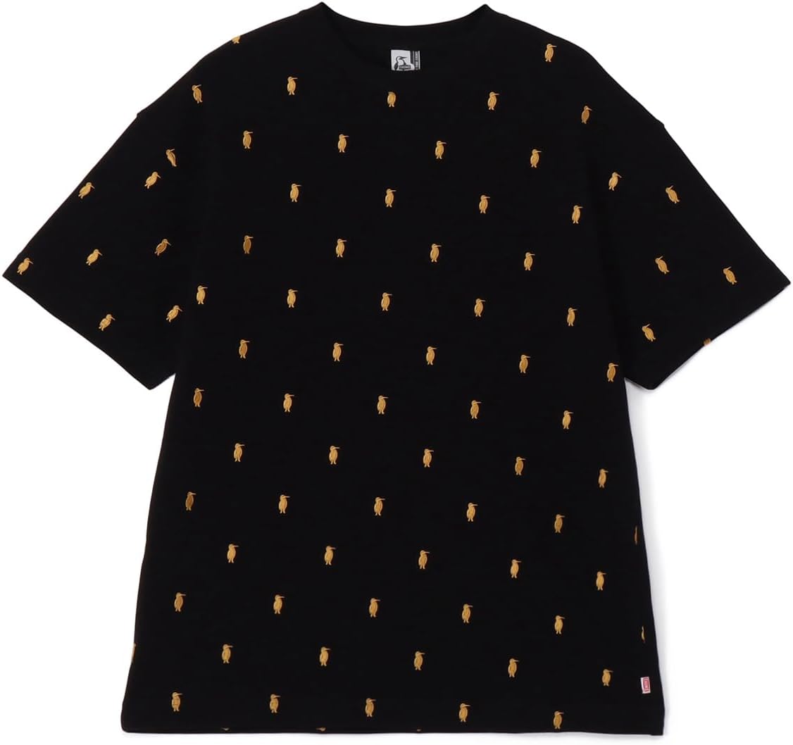 

Мужская ретро-футболка CHUMS с полной вышивкой Booby из пике, черный