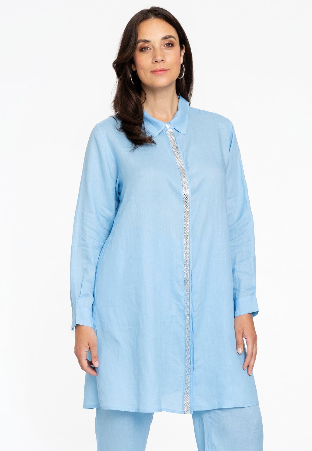 

Блузка на пуговицах WITH LONG SLEEVES YOEK, синий