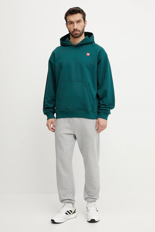 

Хлопковая толстовка Axys The North Face, зеленый