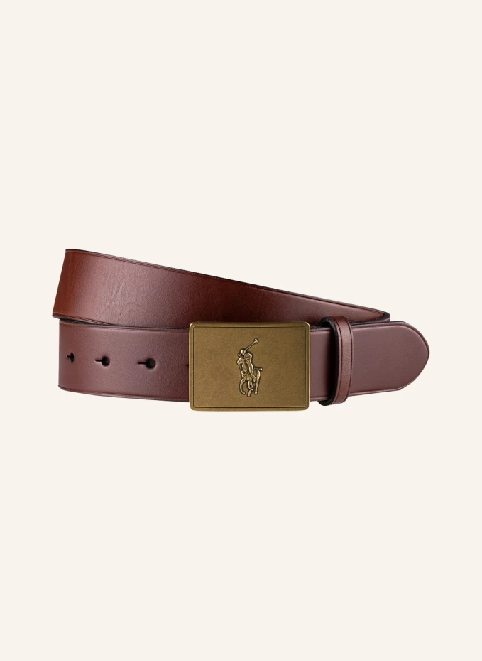 

Кожаный ремень Polo Ralph Lauren, коричневый