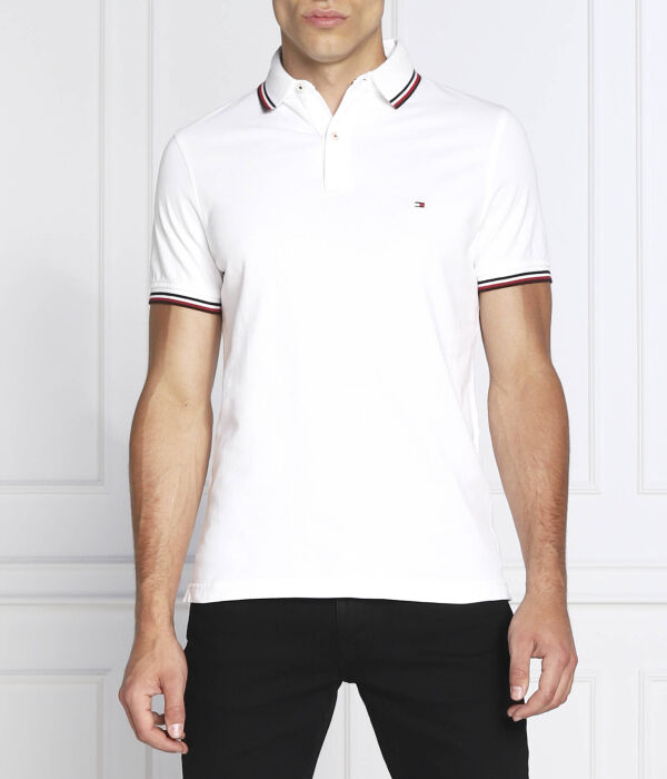 

Рубашка поло с наконечником Slim fit Tommy Hilfiger, белый