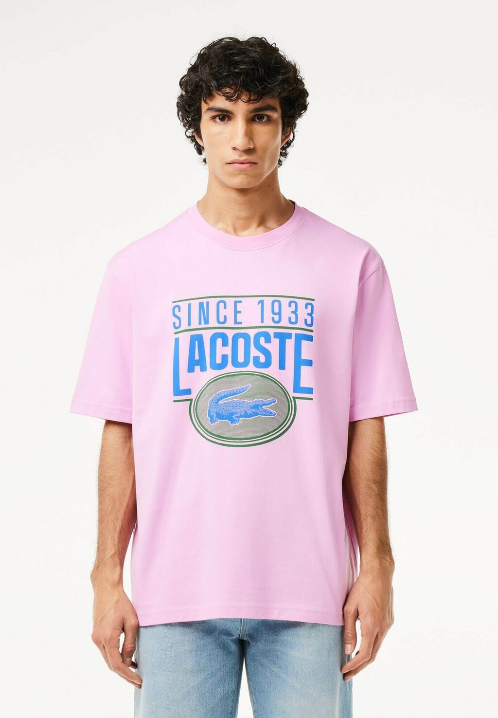 

Футболка с принтом Lacoste, розовый