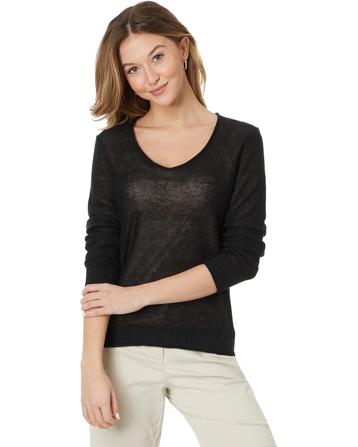 

Свитер Tommy Bahama Cedar Linen LS V-Neck, черный