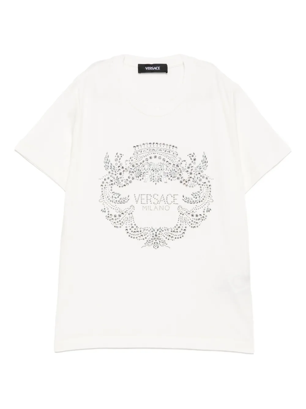 

Футболка с кристаллами Versace Kids, белый