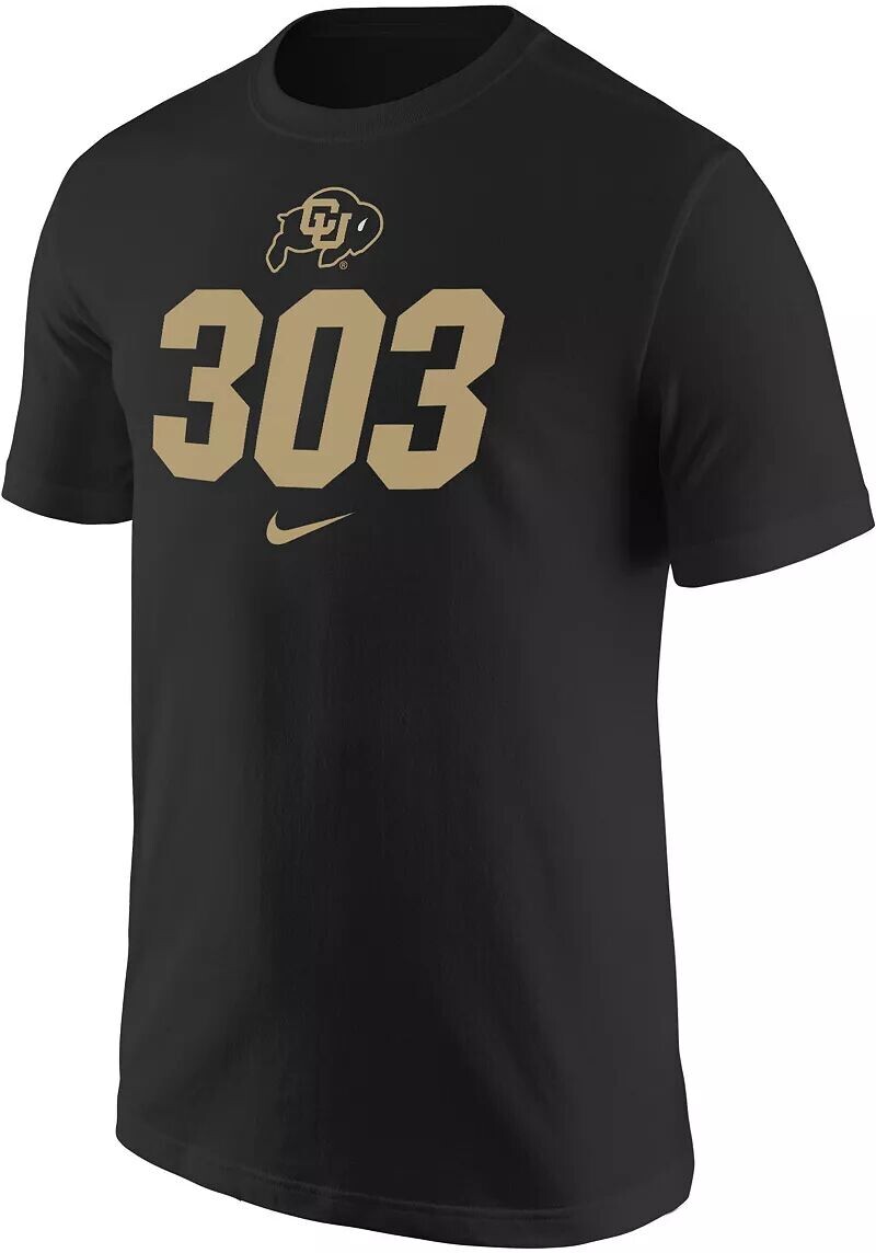 

Мужская черная футболка Nike Colorado Buffaloes с кодом города 303