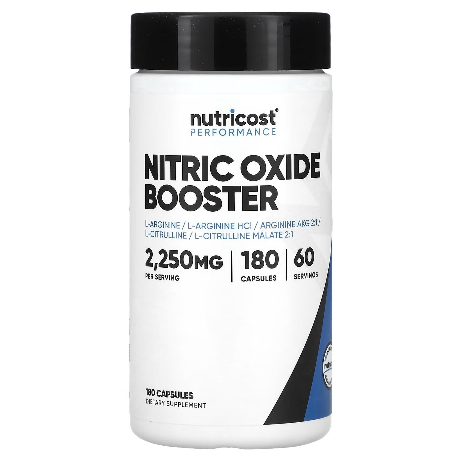 

Performance, усилитель оксида азота, 2250 мг, 180 капсул (750 мг на капсулу) Nutricost