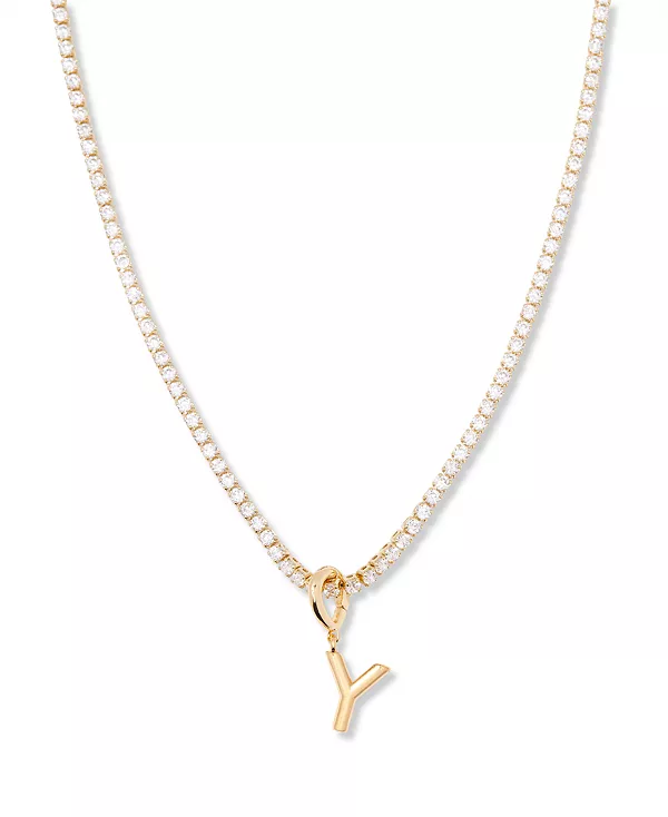 

Позолоченное мини-колье-теннисная цепочка с инициалами Изабеллы Brook & York, gold-y