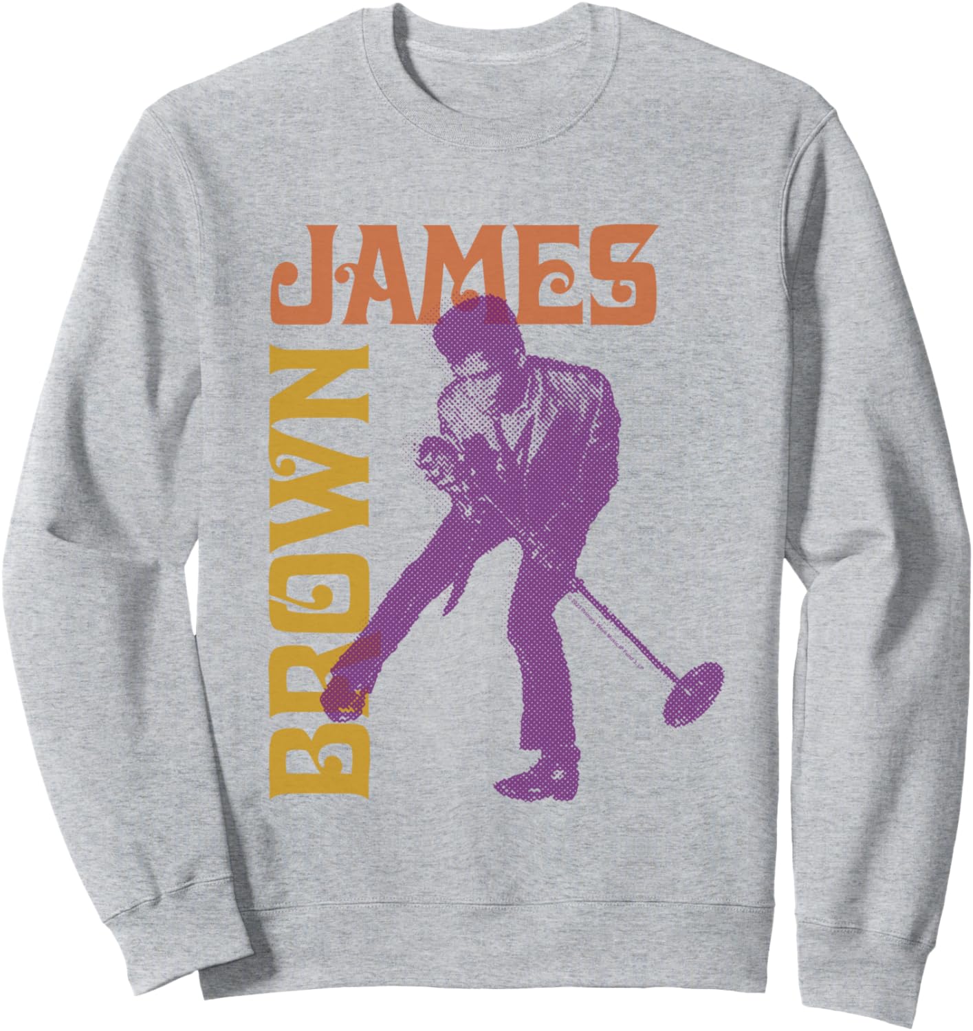 

Толстовка с надписью «James Brown Funky Mic» Popfunk, серый