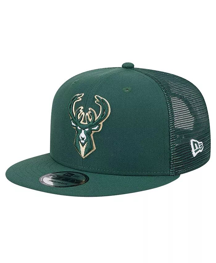 

Мужская кепка Hunter Green Milwaukee Bucks Evergreen Meshback 9FIFTY Snapback New Era, зеленый