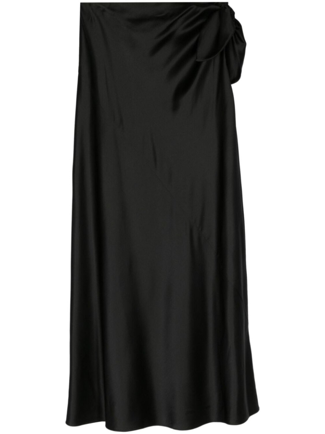 

Saint Laurent шелковая юбка макси с завязками, черный