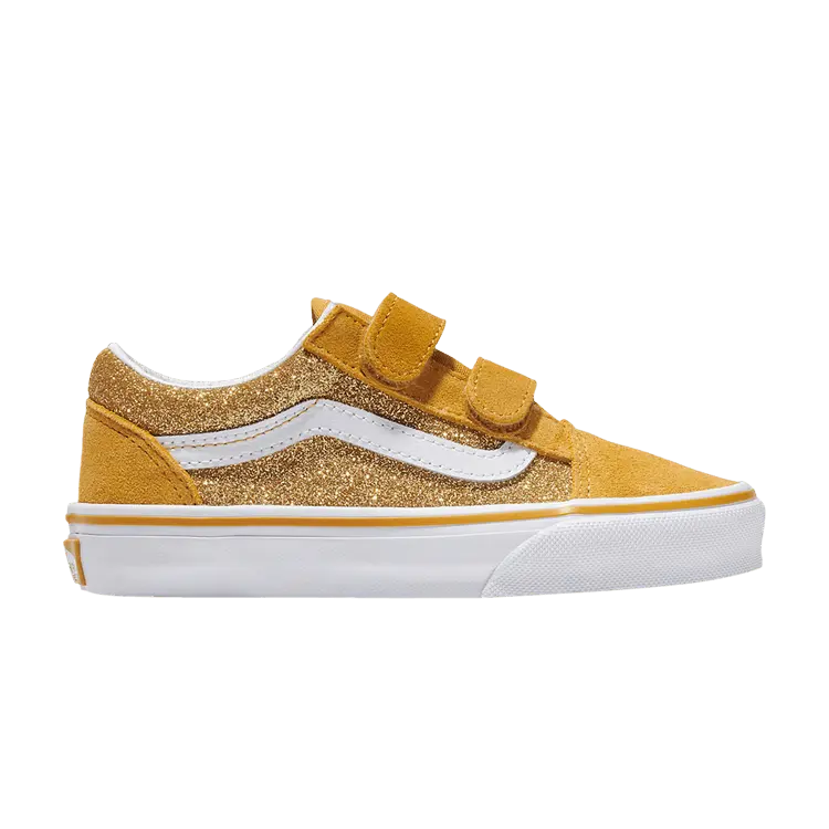 

Кроссовки Vans Old Skool V Kids Glitter - Champagne Gold Yellow, золотой