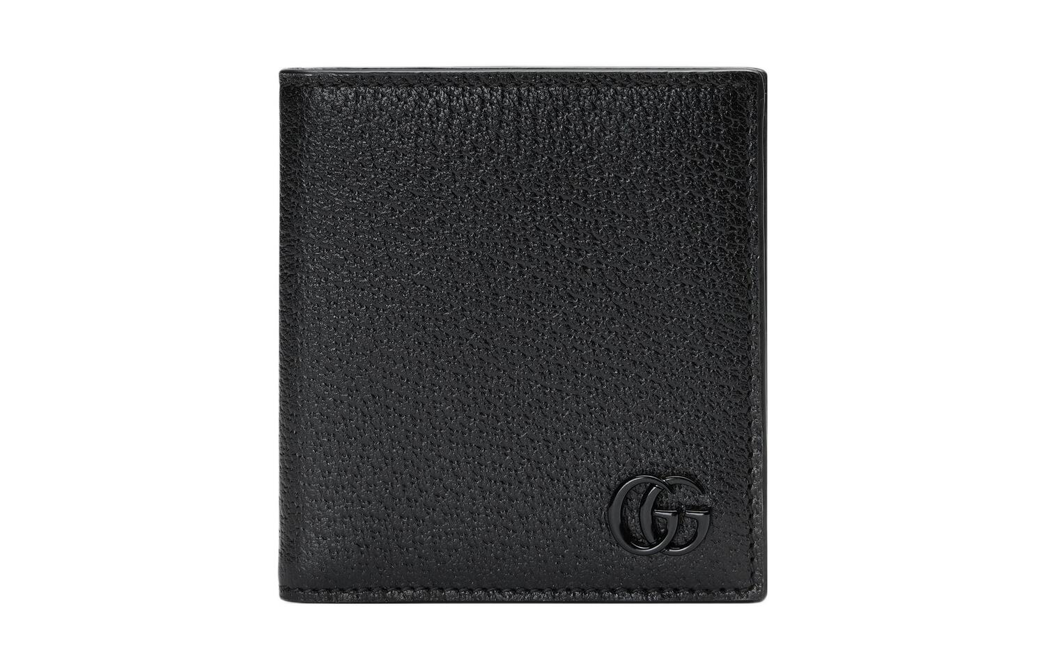 

Кошелёк для карт GG Marmont из кожи мужской чёрный GUCCI