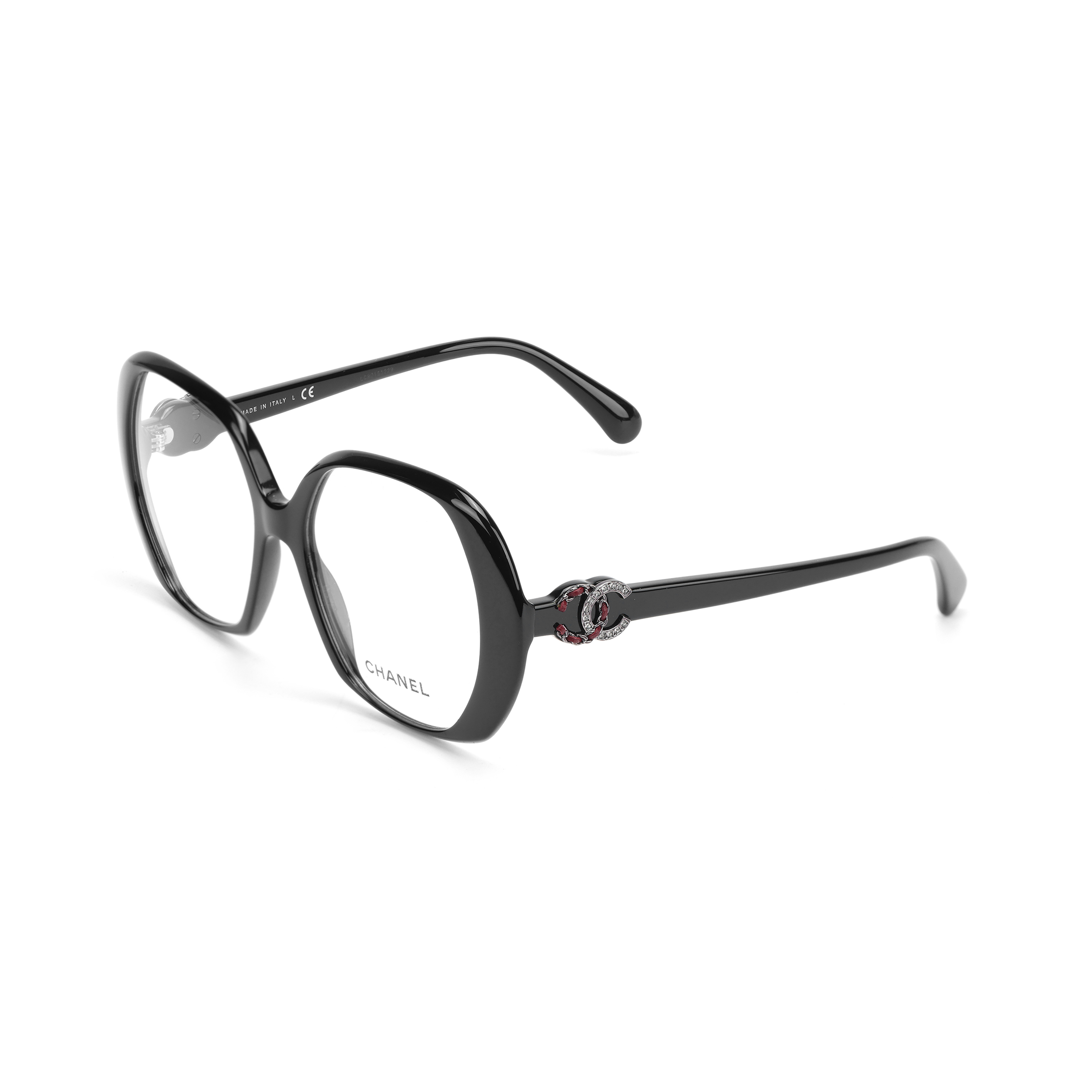 

Круглые оправы для очков Eye Acetat унисекс CHANEL, черный