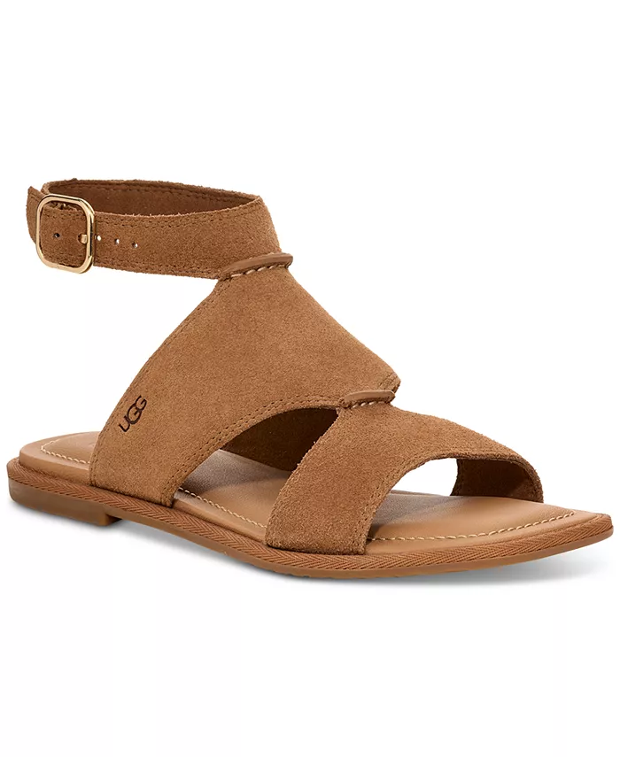 Женские сандалии Delray с ремешком на щиколотке UGG®, коричневый
