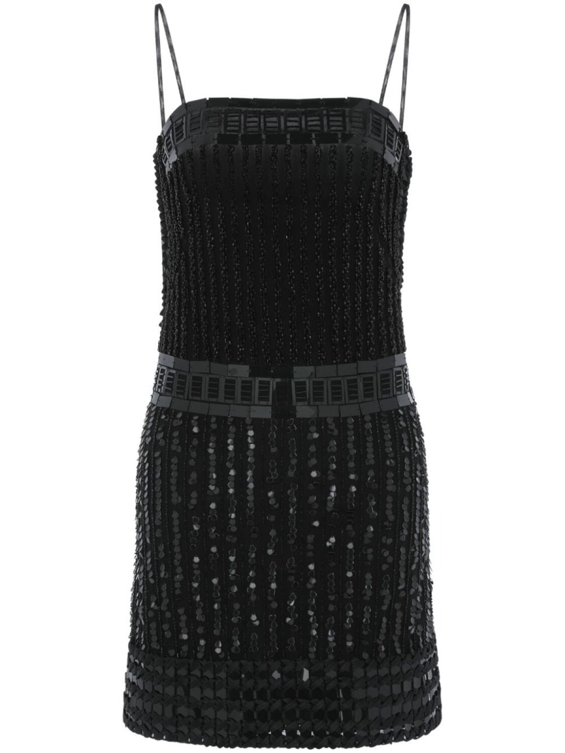 

Мини-платье Alberta Ferretti, украшенное пайетками, черный