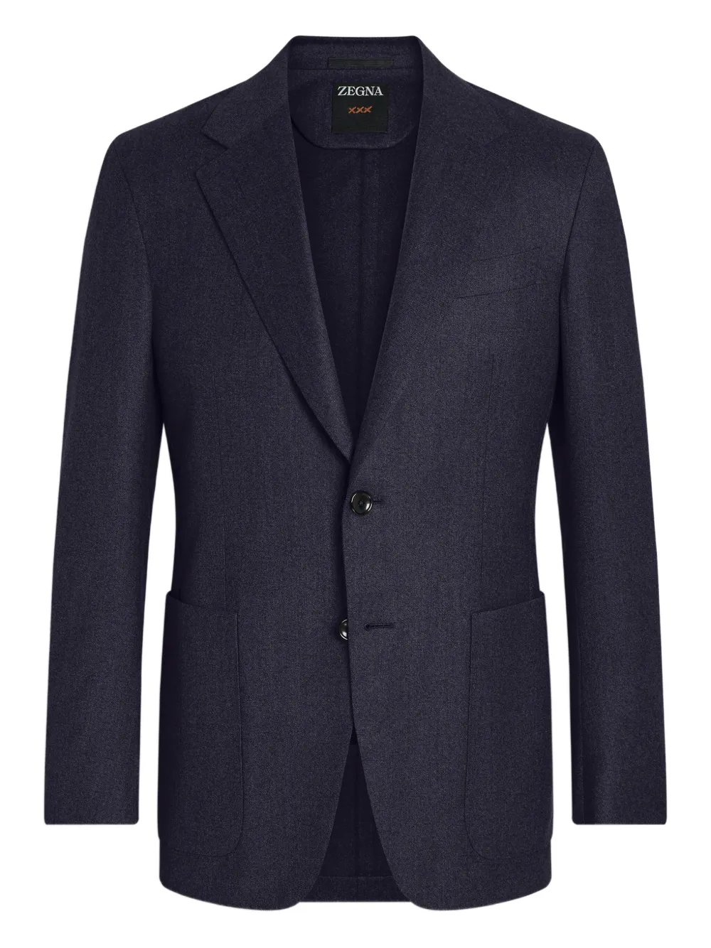 

Шерстяной однобортный пиджак Zegna, синий