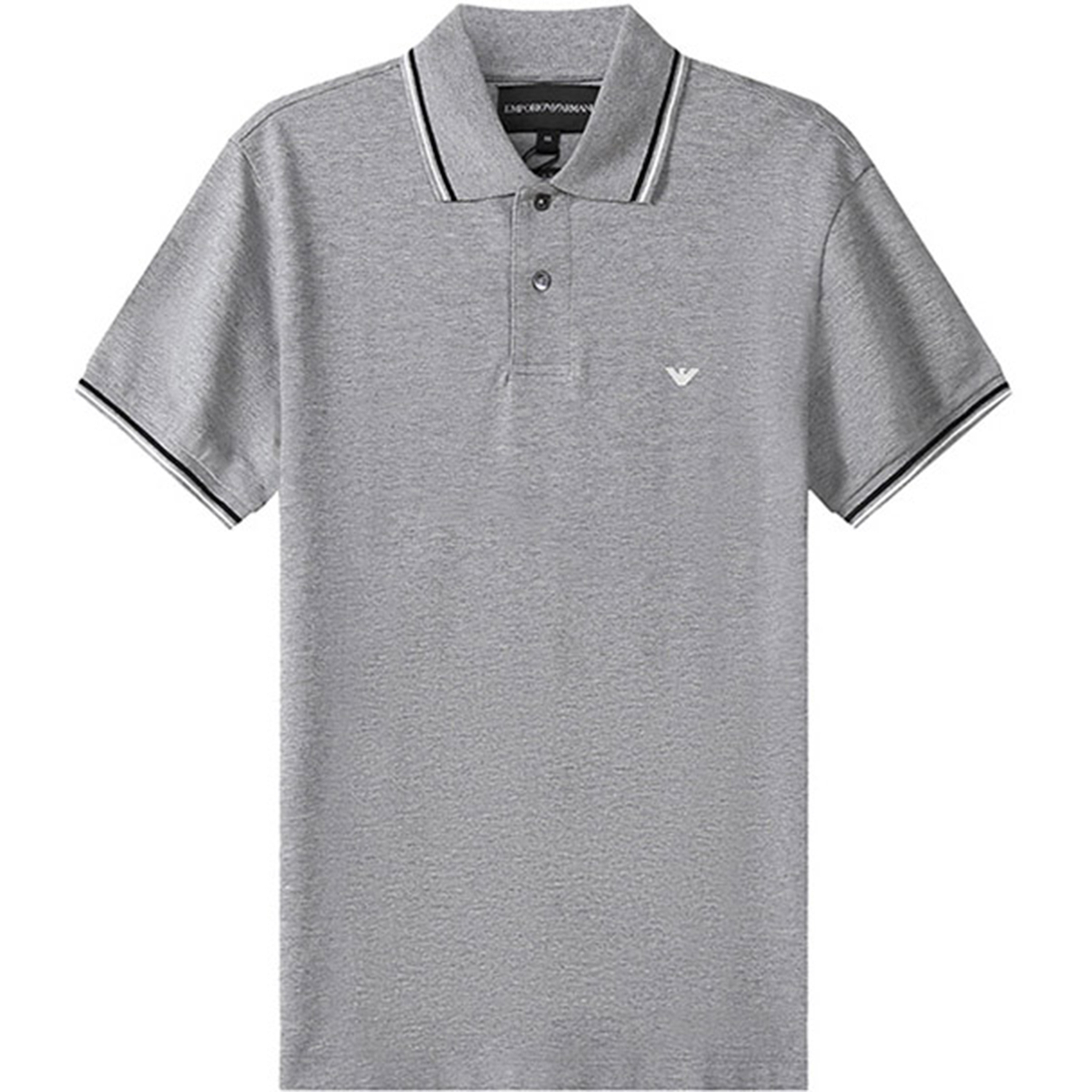 

Футболка поло с детализированным логотипом EMPORIO ARMANI, серая