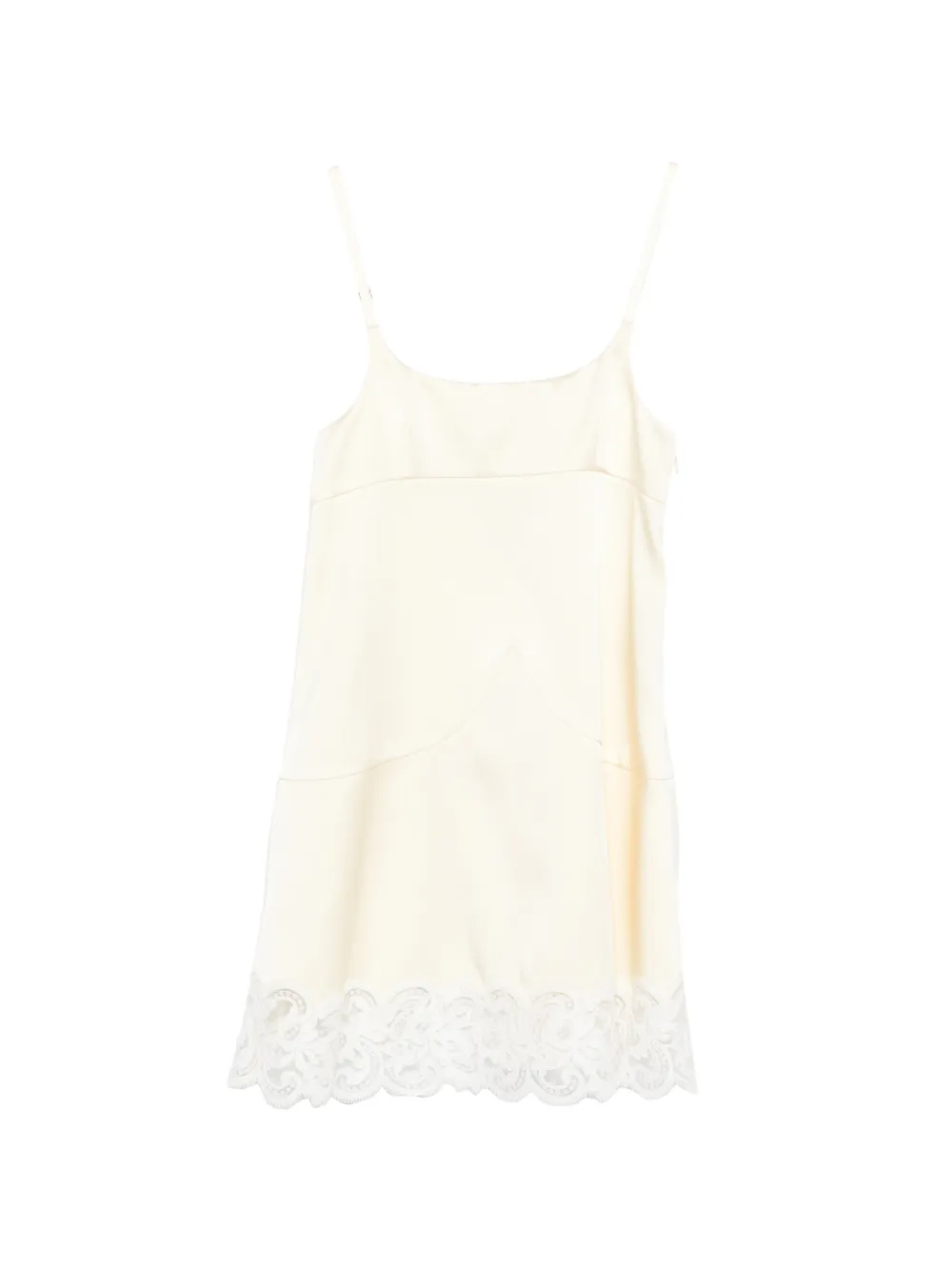 

Платье мини с кружевной отделкой Stella Mccartney, бежевый