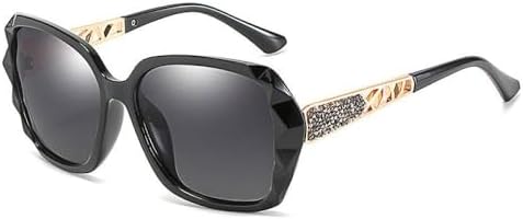 

Квадратные солнцезащитные очки большого размера для женщин, поляризованные, винтажные солнцезащитные очки, женские очки для активного отдыха на природе MTZJH, C3 Black