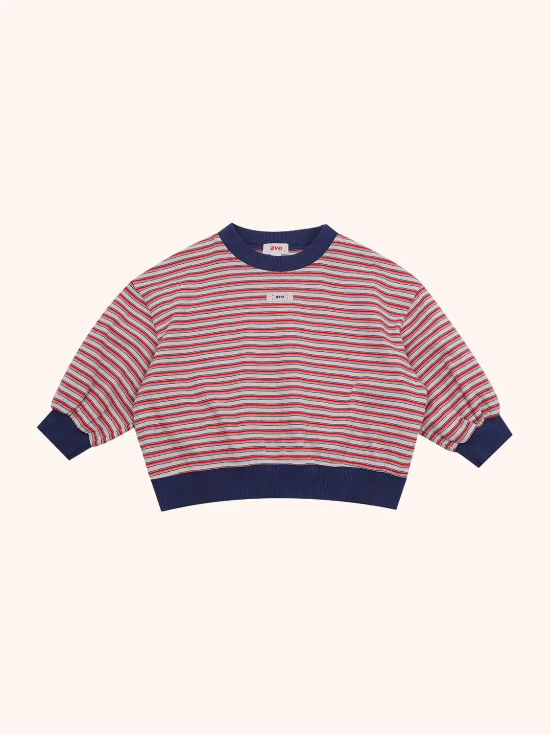 Детский свитшот Natural Stripe розового цвета от Avo — фото 2