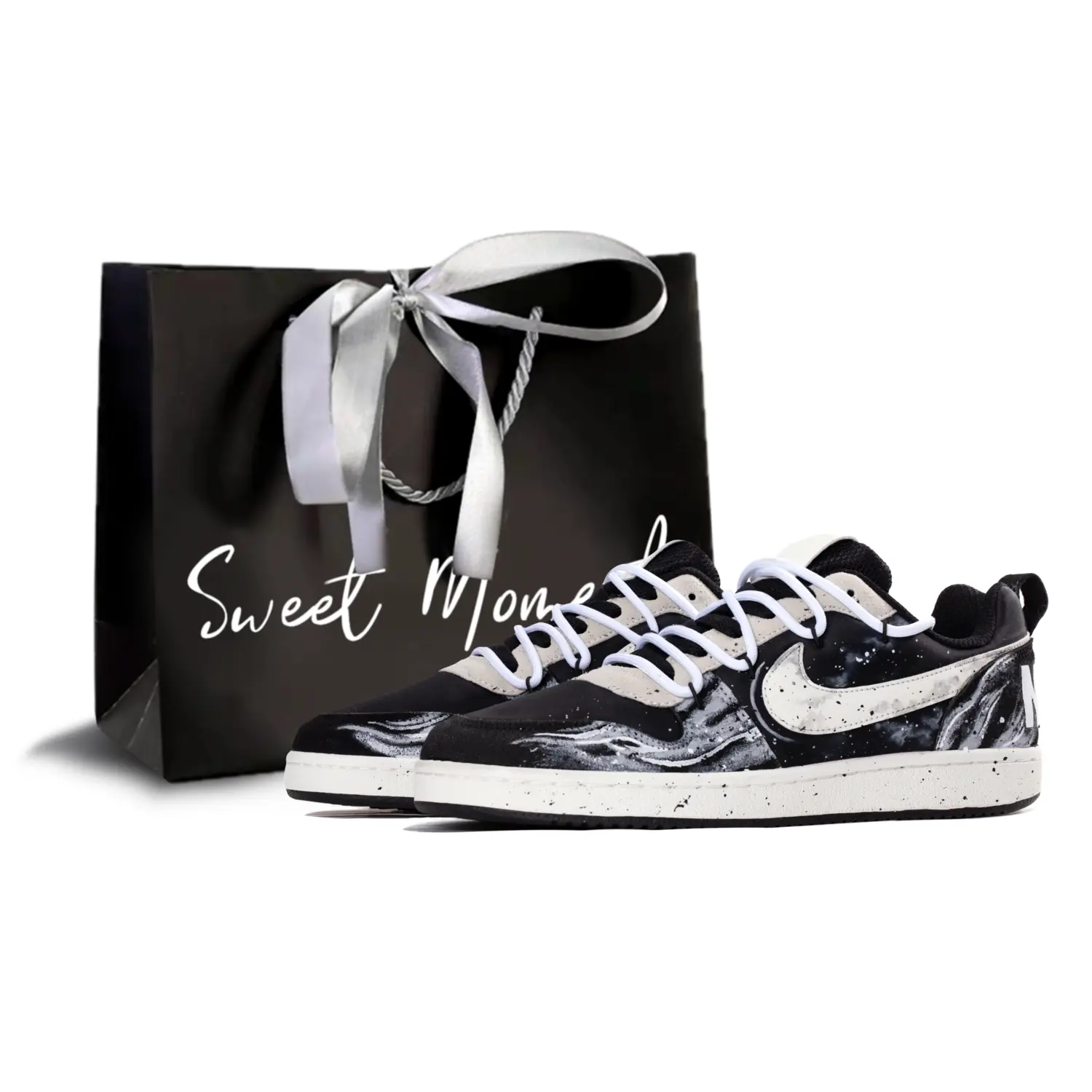 

Court Borough Low Prem Offline Lab, Cloud Ink Tsunami устойчивые к истиранию низкие кроссовки для скейтбординга мужские Nike, черный