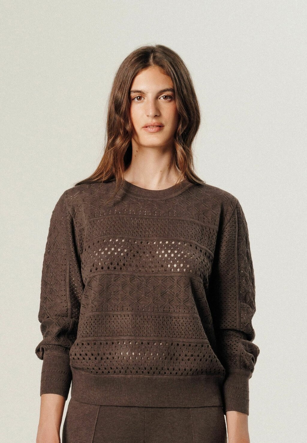 

Джемпер OPENWORK Rodier, коричневый