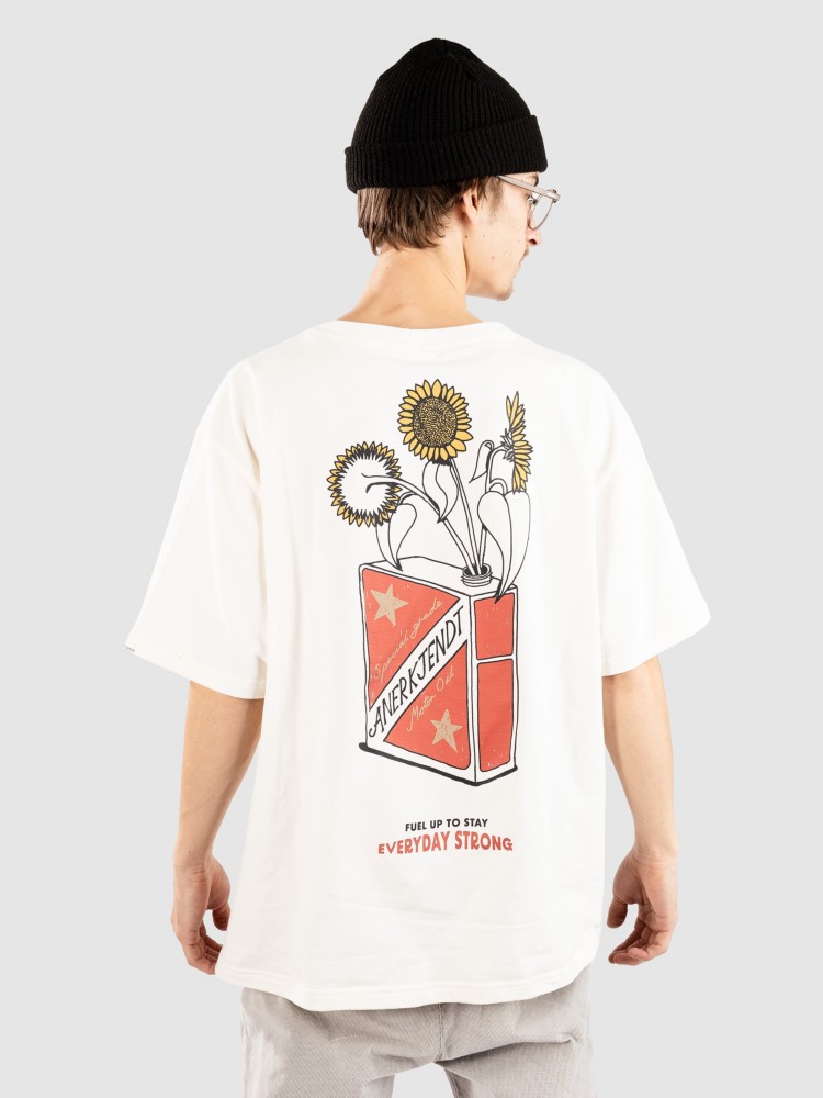 

Футболка Anerkjendt Akvillads Structure Print T-Shirt, tofu