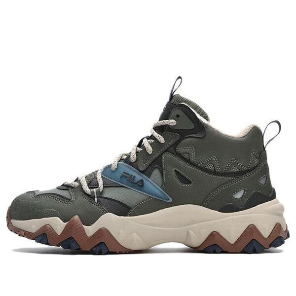 

Кроссовки vintage sport sneakers 'olive green white' Fila, зеленый