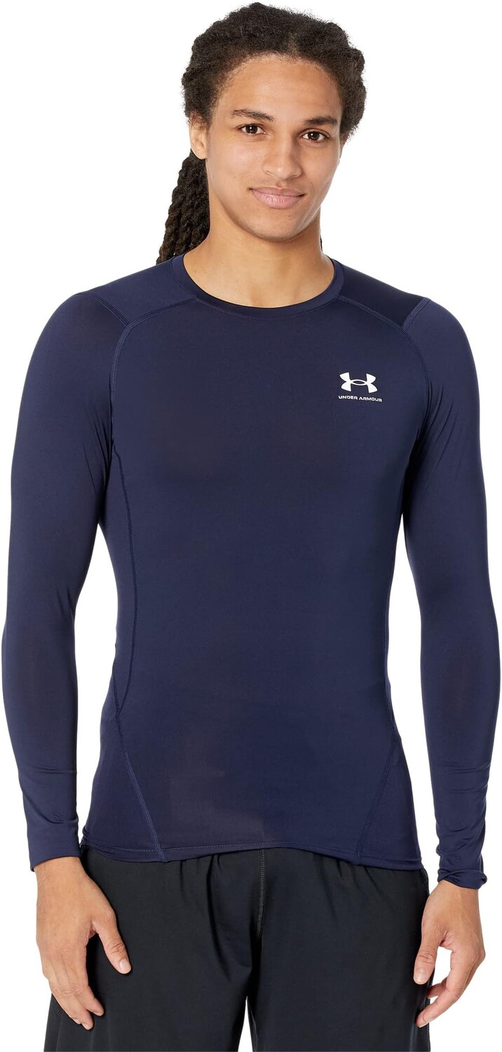 

Компрессионный длинный рукав Heatgear Armor Under Armour, цвет Midnight Navy/White