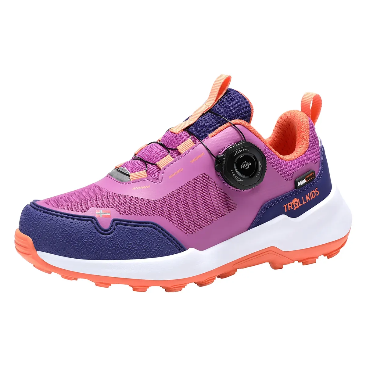 

Уличная обувь TROLLKIDS "Trollfjord Hiker Low", водонепроницаемая, цвет Mallow Pink/Violet Blue/Papaya