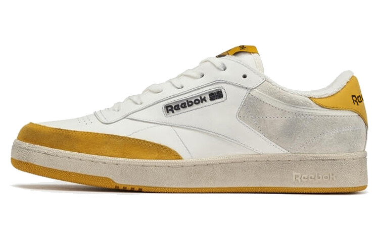 

Обувь для скейтбординга Reebok Club C унисекс, White/Yellow