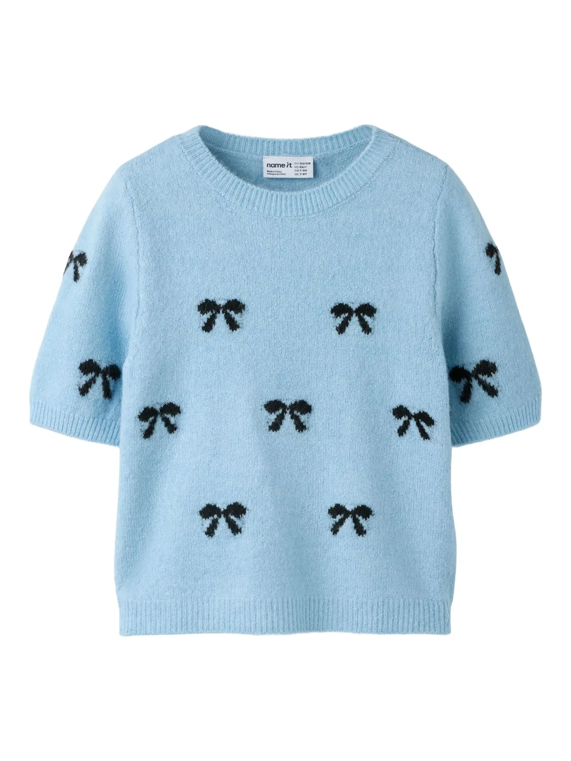 Топ трикотажный с круглым вырезом Name it, chambray blue