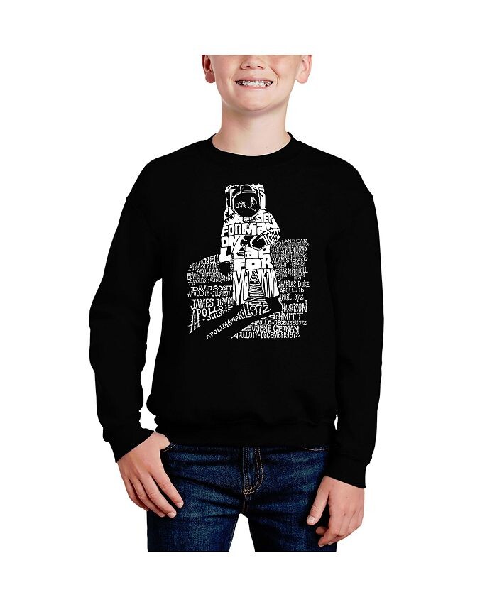 

Толстовка с круглым вырезом Big Boy's Word Art LA Pop Art, черный