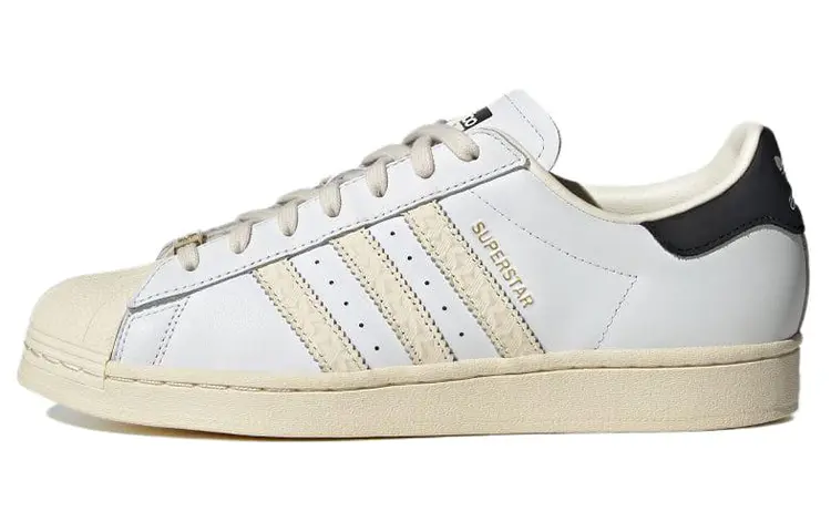 Кроссовки Superstar Adidas Originals 'Debossed Stripes - Wonder White Black'