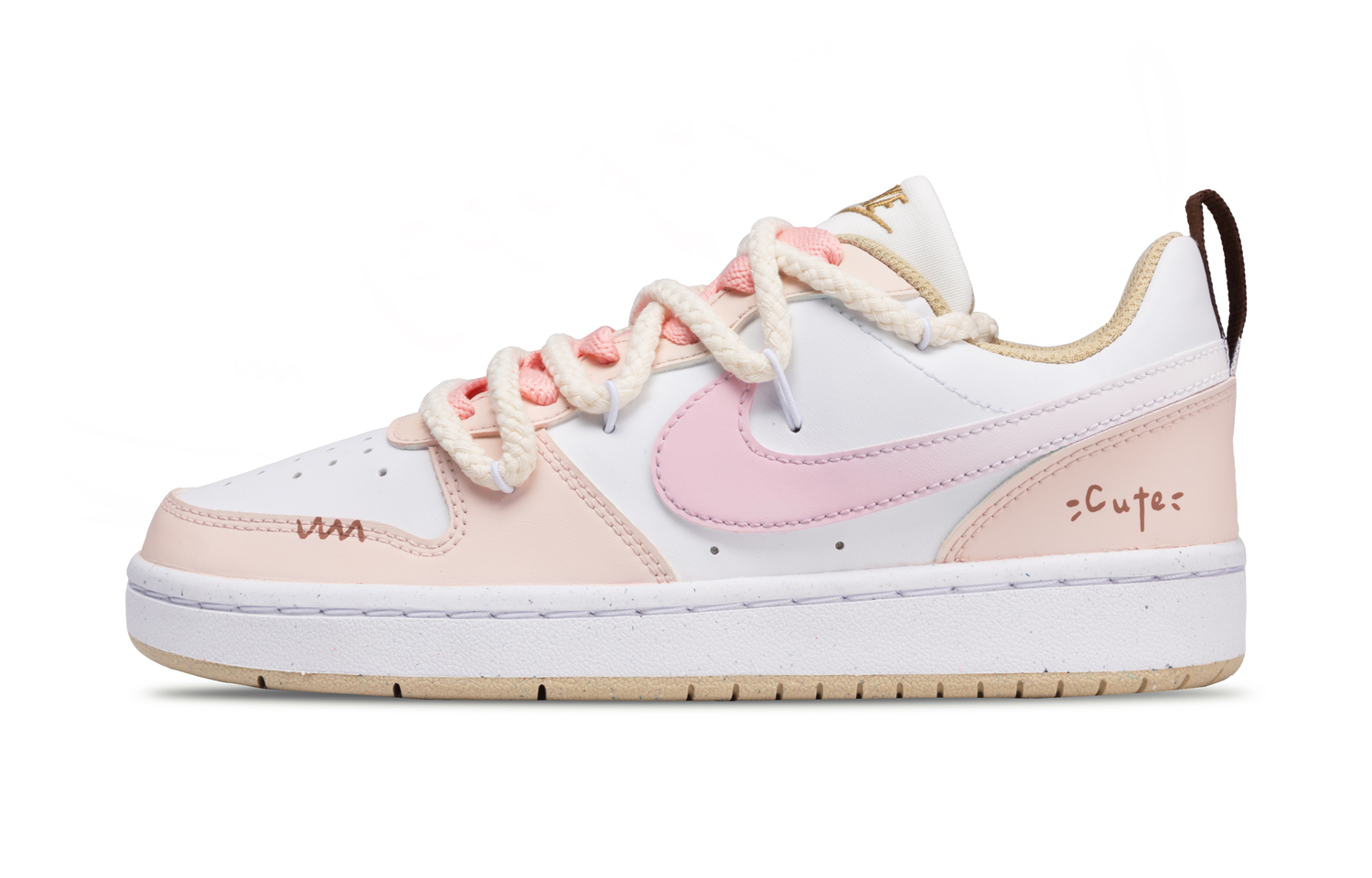 

Nike Скользящие устойчивые к истиранию низкие детские скейтбординг кроссовки light pink kids