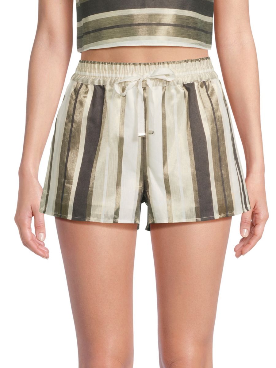 

Полосатые шорты Ibiza Cami NYC, цвет Dune Multi
