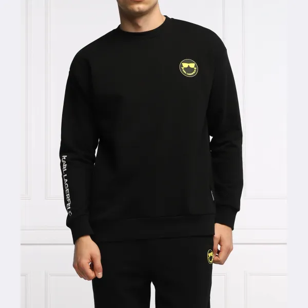 

Толстовка классического кроя Karl Lagerfeld x Smiley Karl Lagerfeld, черный